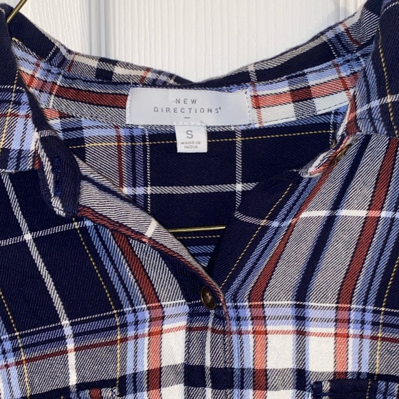 New Directions Tartan Plaid Button Up Shirt Women’s Size Small - Picture 3 of 6